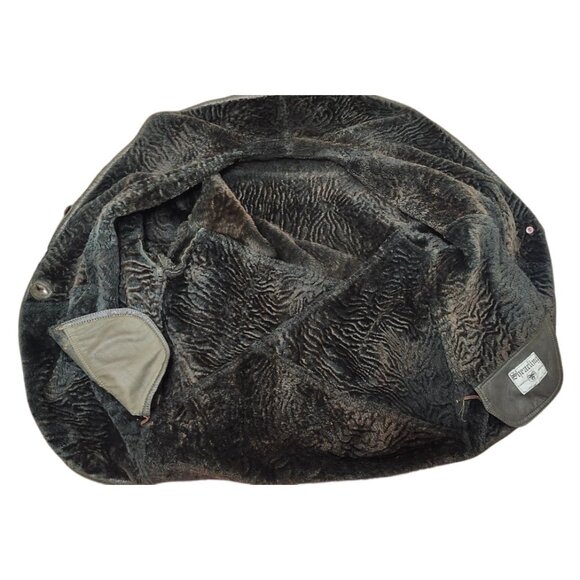 Umberto Olivieri Italy Leather Fur Coat Jacket Oversized Designer Sparrling - Picture 11 of 16